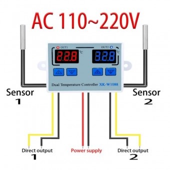 14113 TERMOSTAT DIGITAL CONTROLER DE TEMPERATURA SONDA NTC 220VAC W1088