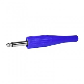 22072 MUFA JACK TATA 6.3MM MONO PLASTIC ALBASTRU