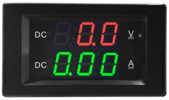 78080 VOLTMETRU/AMPERMETRU DIGITAL CU LEDURI 0-100V 0-50A CURENT CONTINUU