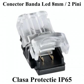 ALX-18E002 CONECTOR BANDA LED 8MM 2 PINI 2 FIRE
