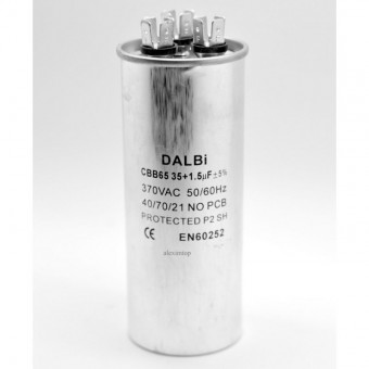 ALX-3A008 CONDENSATOR AER CONDITIONAT ALUMINIU 35UF +1.5UF 370VAC