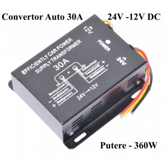 ALX-7F007 CONVERTOR AUTO DE TENSIUNE 24V-12V DC/30A