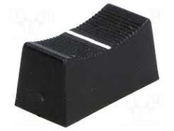 CS1/4A-BLK BOTON POTENTIOMETRU NEGRU 23X11X11MM GLISOR 4MM