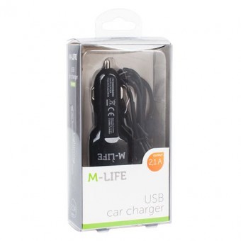 ML0991 INCARCATOR AUTO MICRO USB + USB 2100MA M-LIFE