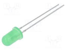 OSG5DS5B64A LED 5MM VERDE CLIPIRE 2180-3000mcd; 60grd; 3-5V; 20mA; 1,8Hz