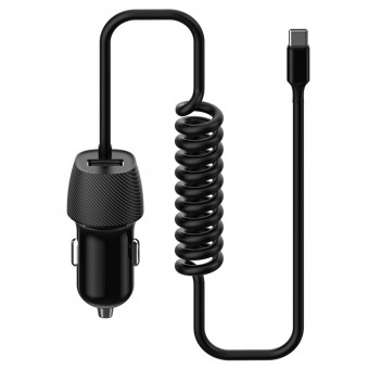 PLCRSC INCARCATOR AUTO CABLU SPIRALAT 3.4A TYPE C