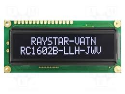 RC1602B5-LLH-JWV AFISAJ LED LCD ALFANUMERIC VA NEGATIVE 16X2 80X36X13.2MM