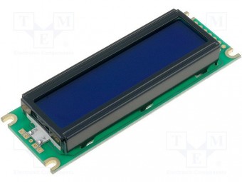 RC1602D-BIY-ESX AFISAJ LCD ALFANUMERIC STN NEGATIVE 16X2 ALBASTRU