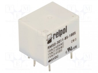 RM50-P-05 RELEU ELECTROMAGNETIC 5VDC 10A/240VAC 15/24VDC