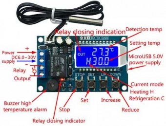 TERMOSTAT DIGITAL XY-T01 DC6V-30V 10A MAXIM