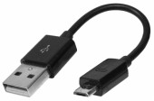 73553 CABLU ADAPTOR USB A TATA- MICRO USB TATA NEGRU 13CM