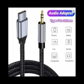 74419 CABLU AUDIO AUX TIP C - JACK 3.5MM TATA NEGRU 3M