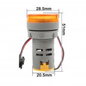 78114 AMPERMETRU DE PANOU DIGITAL CU LED AG 100A ROSU