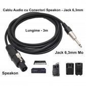 ALX-11B001 CABLU AUDIO JACK 6,3 TATA MONO - SPEAK-ON TATA PROF - 6MM / 3M