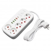 ALX-14E044 PRELUNGITOR MULTIFUNCTIONAL 5 PRIZE - 2M CU 4 X USB 2,1A - PD SI INTRERUPATOR
