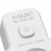 ALX-14F024 DUBLU STECHER MULTIFUNCTIONAL CU 2 X USB QC3.0 - 1PD 20W SI LUMINA DE VEGHE