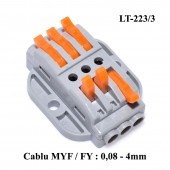 ALX-14J045 CONECTOR DOZA 3-3 PENTRU CABLU, LT-223/3