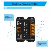 ALX-18A129 CONTROLER LED RGB + TOUCH PANEL 5V-24V - 30A