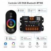 ALX-18A213 CONTROLER LED RGB 5-24V 30A BLUETOOTH PENTRU BANDA LED RGB BT103