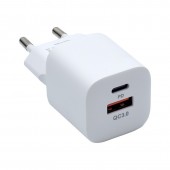 ALX-2A048 INCARCATOR RETEA RAPID CU TIP C PD 20W SI USB QC3.0 18W ALB CD-10