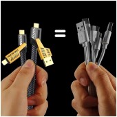 ALX-2B048 CABLU DE DATE 4 IN 1 SUPER FAST - PD 27W, USB 65W, IPHONE - 1,2M / CA-888