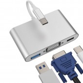 ALX-2C033 ADAPTOR VIDEO USB TIP-C LA VGA-USB 3.0- USB TIP-C