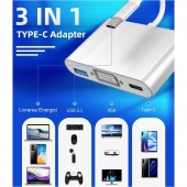 ALX-2C033 ADAPTOR VIDEO USB TIP-C LA VGA-USB 3.0- USB TIP-C