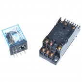 ALX-5E014 RELEU 12V AC , ELECTROMAGNETIC 11 PINI CU SOCLU