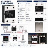 ALX-5E028 RELEU STATIC SSR-60 DA 60A 24-440V AC CONTROL 3-32V DC DALBI