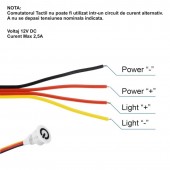 ALX-6D073 INTRERUPATOR TOUCH SENZOR 13MM DIMABIL 12V-2,5A / HST06 - ALB
