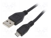 CCP-MUSB2-AMBM-0.3 CABLU USB 2.0 MICRO USB B AURIT LUNGIME 0.3M NEGRU