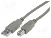 CU201-015-PB CABLU USB 2.0 USB B NICHELAT LUNGIME 1.5M GRI