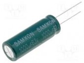 GF1000/63 CONDENSATOR ELECTROLITIC LOW ESR THT 1000uF;63VDC;12,5x35MM SAMXON