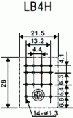 LB4HN-12DTS RELEU ELECTROMAGNETIC 4PDT UBOBINA 12VDC 5A/240VAC 5A 24VDC