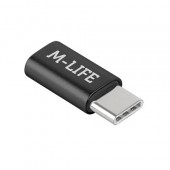 ML0850B ADAPTOR MICRO USB TIP C NEGRU