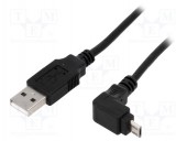 USB-MIC90/1.8BK CABLU USB2.0 TATA LA MICROU USB 90 GRADE 1.8M NEGRU