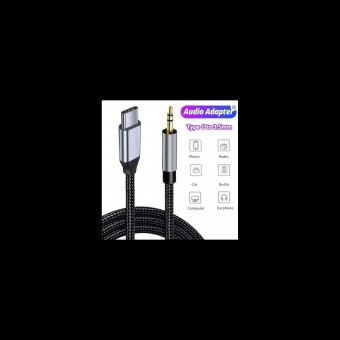 74418 CABLU AUDIO AUX TYPE C TATA LA JACK 3.5MM NEGRU 1M