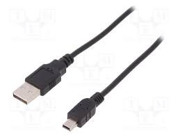 AK-300130-018-S CABLU USB A MINI USB B 1.8M NEGRU NICHELAT