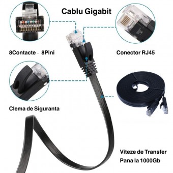 ALX-11H029 CABLU UTP PLAT CAT6 GIGABIT, 30M
