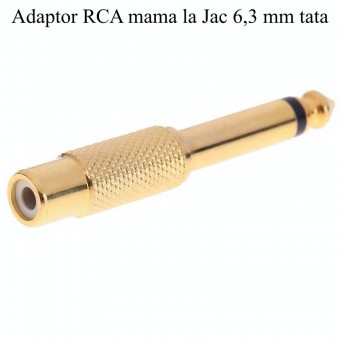 ALX-12E032 ADAPTOR JACK 6,3 TATA MONO-RCA MAMA, AURIU