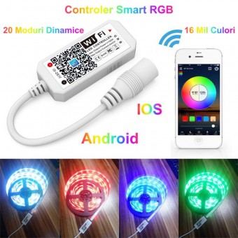ALX-18A097 MINI CONTROLER SMART RGB LED CU WIFI 5-24V