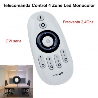 ALX-18A206 TELECOMANDA CONTROLLER LED CCT MONOCOLOR, 4 ZONE, RF 2,4GHZ - REGLAJ INTENSITATE SI TEMPERATURA