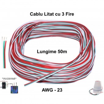 ALX-18E019 CABLU ALIMENTARE LED RGB 3 FIRE LITAT
