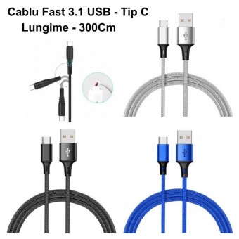 ALX-2B051 CABLU USB FAST CHARGER 3.1 TIP C - 3M / CA-8553