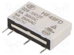 HF49FD/024-1H12T RELEU ELECTROMAGNETIC SPDT-NO BOBINA 24VDC 5A 5A/250VAC