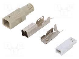 LOG-UP0002 CONECTOR USB B MUFA TATA LIPIRE PE CABLU 4 PINI GRI