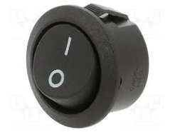 MR2-110R5W-NBBB-2BNC BUTON ROCKER SPST 2 POZITII OFF-ON 16A 250VAC NEGRU