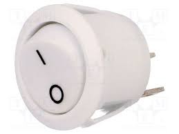 R13112F02WW2 BUTON ROCKER SPST 2 POZITII OFF-(ON) 10A 250VAC ALB