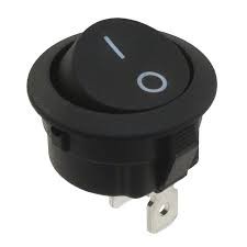 RR511D1121 BUTON ROCKER SPST-NO 2 POZITII ON-OFF 10A/250VAC NEGRU