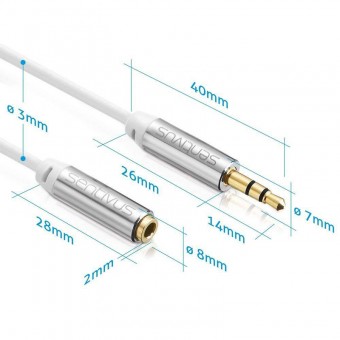 S-AU061-300 CABLU AUDIO 3.5 TATA - MAMA 3.0M SENTIVUS